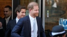 Prince Harry leaves the High Court after giving evidence in London, Wednesday, June 7, 2023. (AP Photo/Frank Augstein)